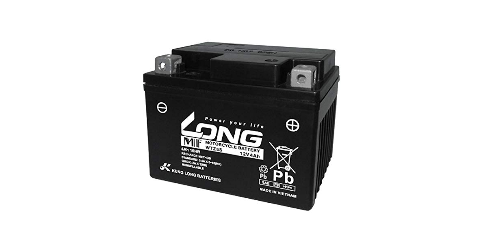 Amazon | ロング (KUNG LONG BATTERIES) シールド型 バイク用