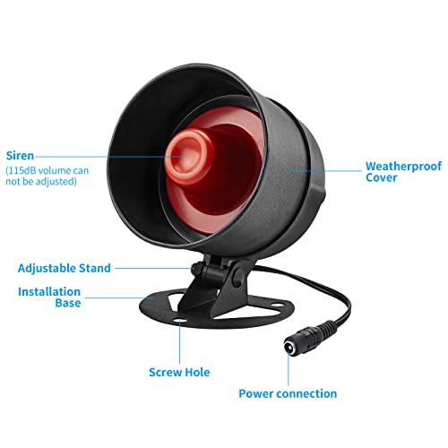 Alarmanlage Wohnung Set, 7-teiliges Set mit 115 dB, Bewegungssensor, Tür- und Fenstersensor und...