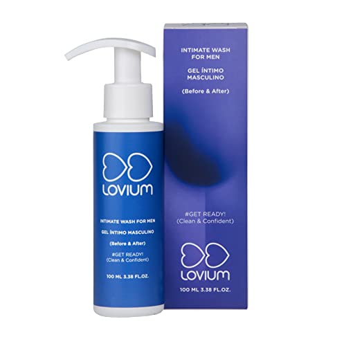 LOVIUM - Gel Íntimo Masculino - Para la Higiene Íntima del Hombre - Ayuda a Reforzar la Barrera de la Piel - Jabón Íntimo Vegano con Efecto Hidratante y Refrescante - 100 ml