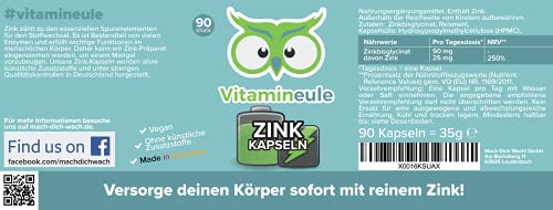 Zink Kapseln 25 mg hochdosiert vegan