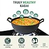 The Indus Valley Pre-Seasoned Cast Iron Kadai with Curved Handles | Small, 21 cm/8 inch, 1.7Ltr, 1.7kg | Induction Friendly | Naturally Nonstick Kadhai, 100% Pure & Toxin-Free, No Chemical Coating