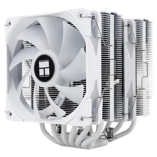 TR Peerless Assassin 120 White Enfriador de aire CPU,6 tubos de calor, ventilador doble PWM TL-C12W de 120 mm,Tecnología AGHP, para AMD AM4 AM5,Intel 1700/1150/1155/1200/2011