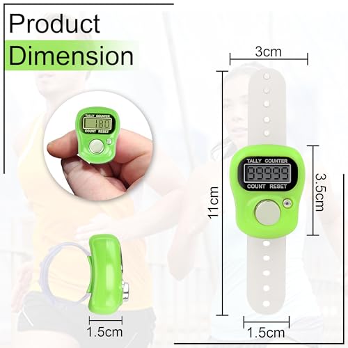 Image of Finger Tally Counter, 5-Digit Electronic Digital Ring Counter 1 Pack