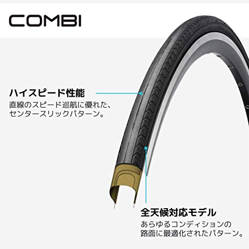 Surfas Road Bike/Cross Bike Tire, Black, 700 X 23C, Combination Lt Road #TOP2