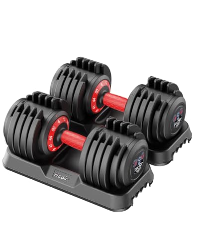 Image of Adjustable Dumbbell Set, 10-in-1 25LB /50LB /90LB Ajustable Dumbbells with Safe Locking System, Enclosed Storage Tray, 1 Sec Fast Adjustment, Comfortable Non-Slip Textured Grip, Suitable for Home Gym Workouts Men and Women