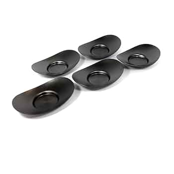 【中古・汚れあり】茶托　燻銀　いぶし銀　花型　瑞峯堂　15枚（3セット） Amazon.co.jp: 煎茶道具 茶托 秀峯堂 小判型 いぶし銀磨風