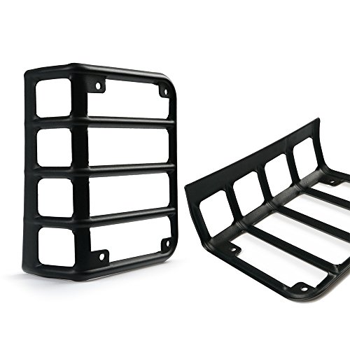 Xprite Capa de luz traseira preta fosca para Jeep Wrangler JK Unlimited 2007-2018