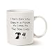MAUAG Funny Dog Coffee Mug for Dog Lovers I Don’t Care who Dies in a Movie, as Long as The Dog Lives - Ceramic Fun Cute Dog Cup White, 11 Oz