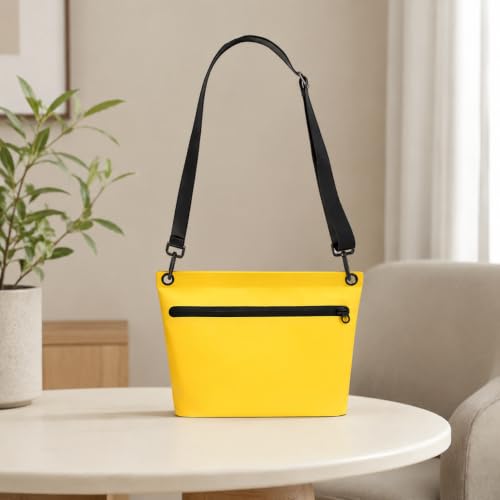 1pc Bolsa Seca para exteriores de material PVC con cremallera para playa, rafting, natación y tracking de río, bandolera cruzada para pecho y hombro