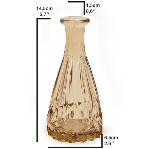 Petits vases en verre rose décoration de printemps et centre de table bohème - 3