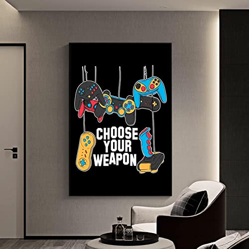 Gamer affiche impression toile pour transformer un mur vide en espace de jeu dynamique