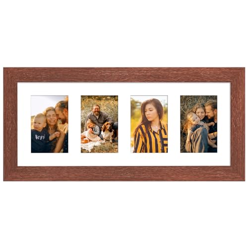Gaevuian 8x20 Collage Frame, 4 Open 4x6 Photo Frame Collage for Wall