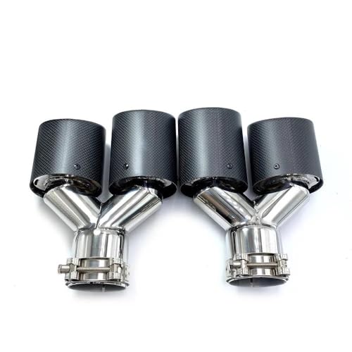 Silenciador universal doble de acero inoxidable para renovar colas de escape dañadas de coches 4