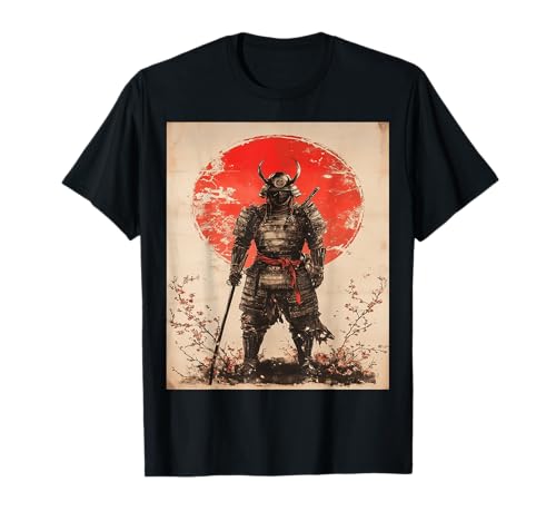 Vintage Samurai Art ukiyo-e Design Japanese Graphic Art Camiseta