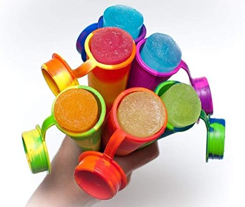 Joyoldelf Popsicle Moulds - Party Pack of 6 Silicone Ice Pop Maker Mold Set for Popsicles or Reusable Lunch Snack Bags, 2 in 1