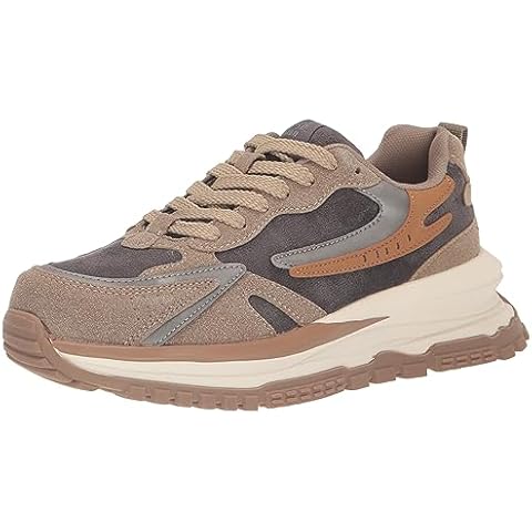 Blowfish Malibu Women's Leo Platform Lug Wedge Sneaker, Earth FxSuede/GryMicroSuede/Lt, 9M Cover