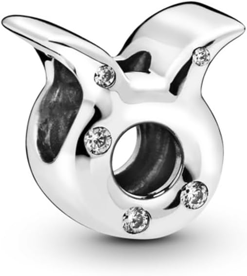 Close-up of the PANDORA Sparkling Taurus Zodiac Charm