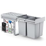 lovewind Abfallsammler Tandem, 2×20L, Mülleimer küche, Mülltrennsystem...