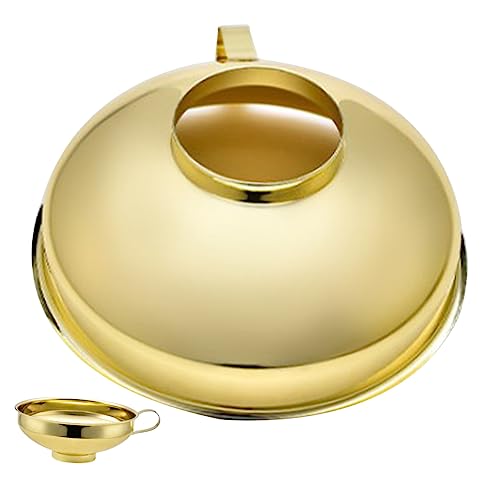 GRIRIW Thickened Wide Mouth Funnel Filter Funnel Liquid Funnels Jarhead Metal Funnel Kitchen Oil Strainers Stainless Funnel Wide Mouth Canning Funnel Jam Stainless Steel Salad Dressing