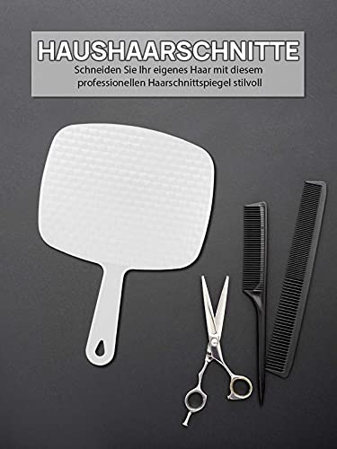 Foto von OMIRO Handspiegel, Handspiegel mit Griff, Union Jack Weiß