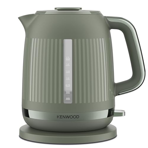 Kenwood Dusk Electric Kettle 360 Swivel Base Water Level Indicator Cord Storage Boil-Dry Protection Removable Filter Capacity 1.7L ZJP30.000GN 3000W Olive Green