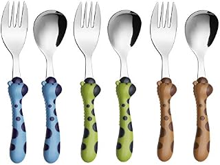 Exzact Kids Silverware 6 Pieces Set Children's Flatware - Stainless Steel Cutlery