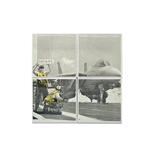 Carreaux Céramique Banksy F-35 décor mural premium brillant