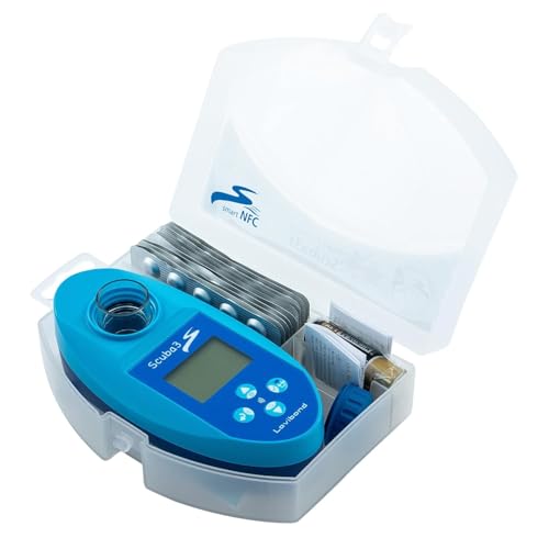 Lovibond Scuba II Elektronischer Pooltester für Chlor Brom und pH-Wert Messung mit Powerhaus24 Pflegefibel
