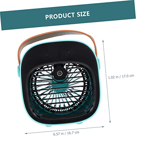 Ventilateur usb de bureau rechargeable silencieux bleu portable
