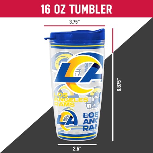 Image of Rico Industries NFL Football Double Wall Mayhem 16oz Tritan Tumbler W Lid
