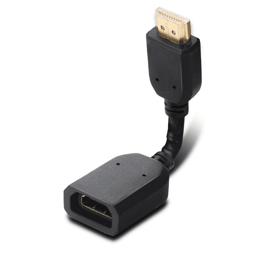Cable extensor HDMI, Cable alargador hdmi 1.5,  prolongador hdmi alta velocidad, 4K Ultra HD, Empalme Hdmi contactos dorados, Compatible PC, PS4, PS5, Xbox, Smart TV, Negro, 50 cm