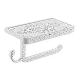 Delysia king Toilet Paper Holder Stand with Phone Shelf,Anti-Rust Aluminum Tissue Roll Dispenser Sto