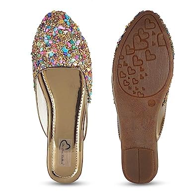 Juttigenics Present Footwear Women Multi Ethnic Embellished Punjabi Jutti Rajasthani Mojari's for Bridal &Girls Tradititonal Punjabi Style Jutti Modal No NF-41