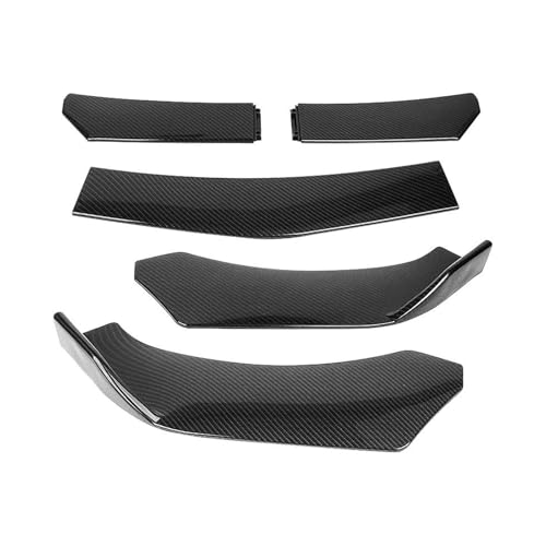 TOPOLVLCKC Spoiler Paraurti Anteriore per B&MW per A*UDI per H*Onda 5 Pezzi ABS Regolabile Kit di separazione paraurti Anteriore Universale per carrozzeria Splitter a Labbro D'Anatra (Carbon Fiber)