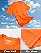 KEFITEVD Men's Quick Dry Short Sleeve Tee Shirt UPF 50+ Sun Protection Shirts Swim T Shirt Rash Guard Sports Shirts Orange