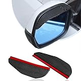2pcs Rearview Mirror Eyebrows - Carbon Fiber Mirror Rain Guards, Universal Flexible PVC Covers, Durable Side View Accessories for Cars, Trucks, SUVs, All-Weather Protectors