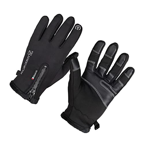Healeved 1Pair Cold Resistant Touchscreen Gloves for Outdoor Activities Windproof Cycling Gloves with Wrist for Hiking Riding and Winter Sports