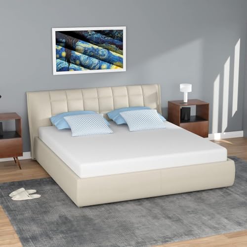 Image of FDW | 5 Inch Queen Mattress | Medium Firm | Gel Memory Foam Mattress | White | Bed in a Box, CertiPUR-US Certified | Pressure Relief, Cooling Ventilated Foam | Washable Removable Cover