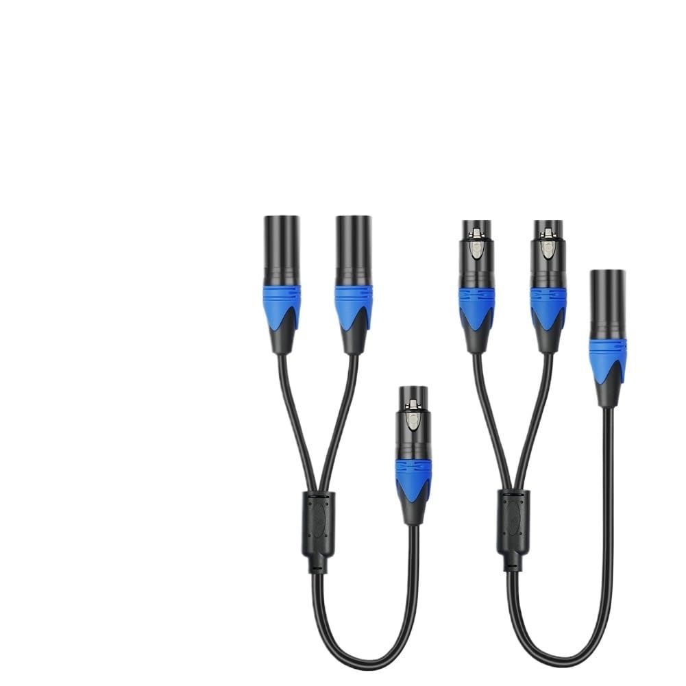 50 cm 1 XLR żeński na 2 XLR męski Y rozdzielacz kabel rozdzielacz mikrofonu przewód audio mikrofon kabel adapter (A)