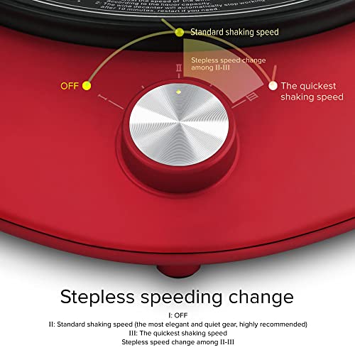 Electric Wine Decanter Shaker, Smart Wine Aerator, Stepless Speeding Change, Automatic Rotating Red Wine Aerator Breather, Christmas,Birthday,Wedding Parties Gifts For Wine Lovers (Red Base Only) #TOP1