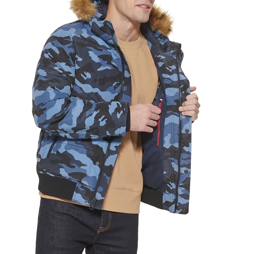 Image of Tommy Hilfiger Men's Arctic Cloth Quilted Snorkel Bomber Jacket (Standard and Big & Tall)