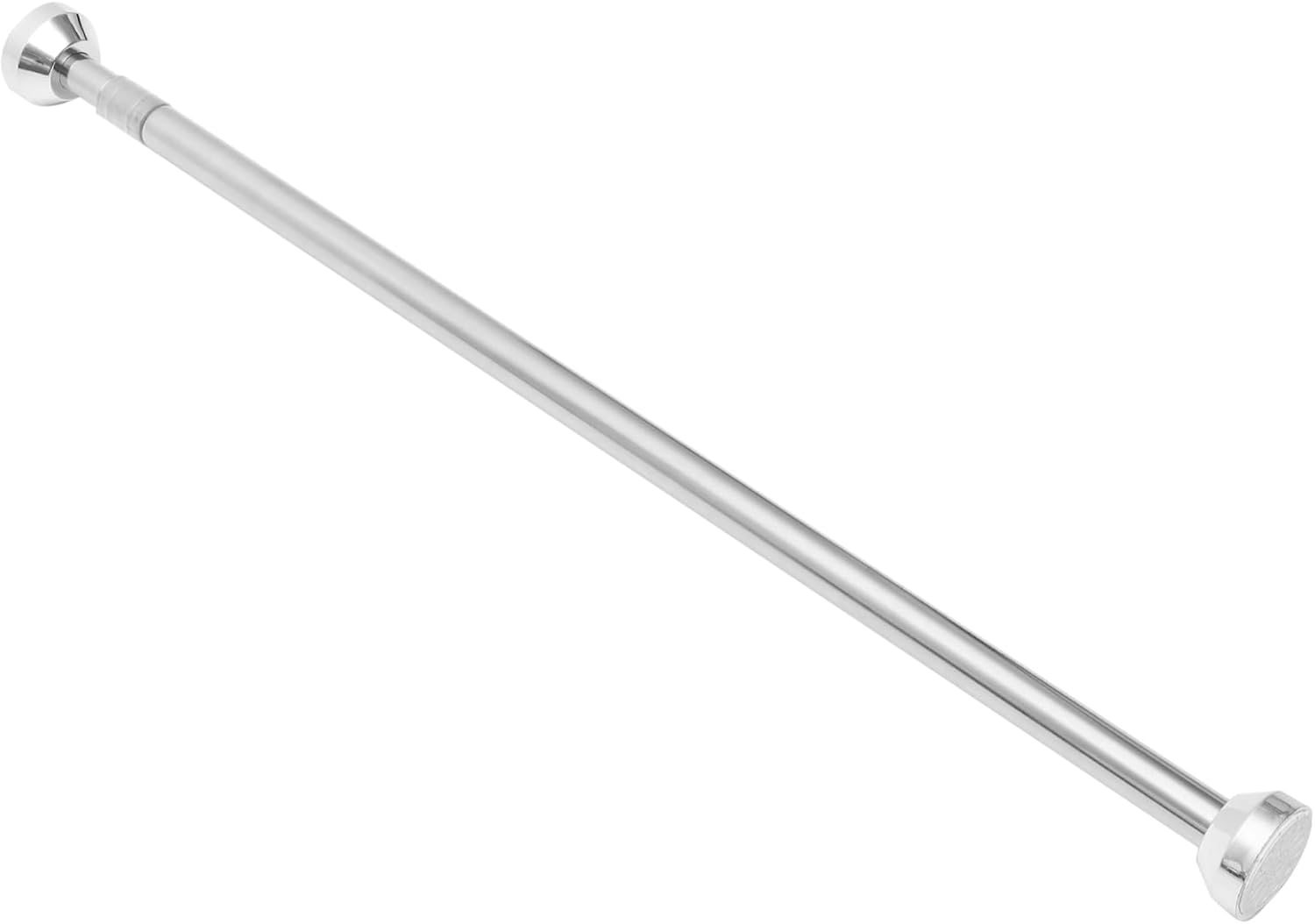 Amosfun Adjustable Stainless Steel No-drill Shower Curtain Rod Extendable Anti-slip Tension Rod for Bathroom Easy Installation Versatile Use Home