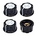 Top Drehknöpfe,4 Stk Round 27 mm Geriffelte Griffwelle Potentiometer Drehknoepfe für 6 mm Durchm Shaft Potentiometer