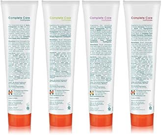 Himalaya Botanique Complete Care Toothpaste, Herbal, Variety Pack, Fights Plaque, Freshens Breath, Fluoride Free, No Artificial Flavors, SLS Free, Cruelty Free, Foaming, 5.29 Oz, 4 Pack