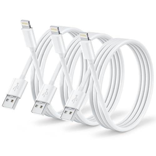 Cable iPhone 1M 3Pack[Certificado MFi], Cable Cargador iPhone Cable Lightning USB Cable iPhone Carga Rápida Cable iPhone USB Lightning Cable para iPhone 14 13 12 11 Pro Max Mini XS XR X 8 7 6S Plus