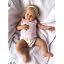 Big Size Reborn Toddler Girl With Blonde Hair Wears Pink Clothes