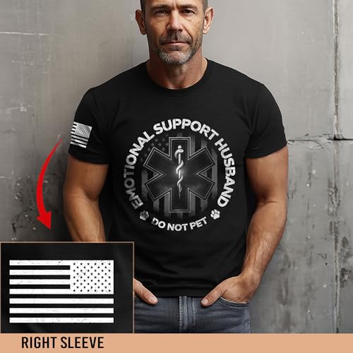 Emotional Support Husband T-Shirt, Do Not Pet Shirt, Husband Shirts from Wife, Funny Shirts for Men3
