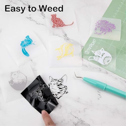 Image of HTVRONT White Permanent Vinyl, 12 inch x 14 FT Glossy White Adhesive White Vinyl Roll Compatible with Cricut Cutting Machine, Silhouette, Cameo Cutters, Signs, Scrapbooking, Craft, Die Cutters