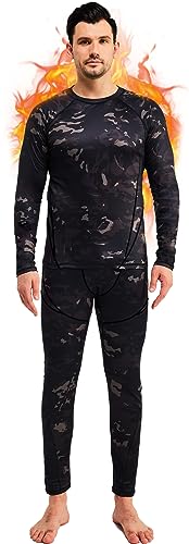 image for romision Thermal Underwear Long Johns for Men Fleece Lined Base Layer 