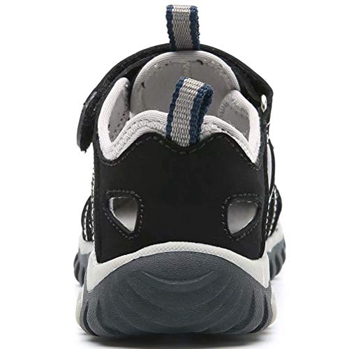 Hobibear B07PS1BMZQ Boys Outdoor Closed-Toe Summer Sport Sandals-Black thumb #3